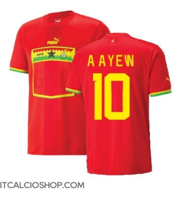 Ghana Andre Ayew #10 Seconda Maglia Mondiali 2022 Manica Corta